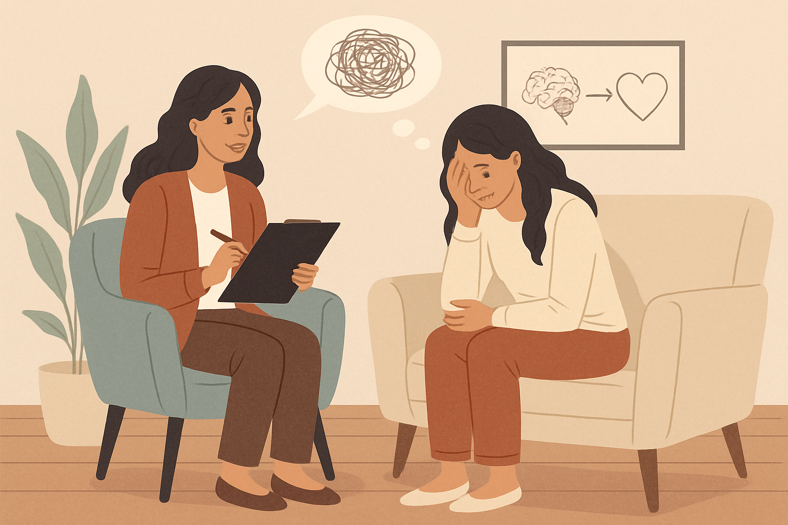 Ilustración sobre enfoque informado en trauma